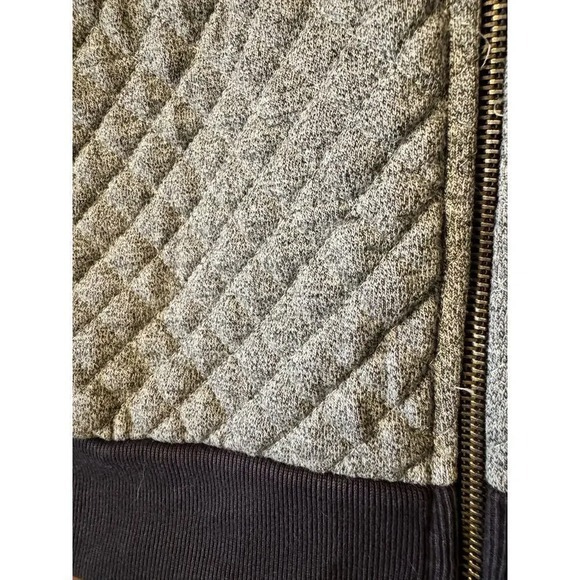 Scotch Soda Sportswear Quilted Bomber Jacket Mens Black Gray Zip Up Casual L - Picture 6 of 11